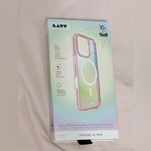 LAUT IPhone 16 Pro Holo Pink Case- MagSafe compatible